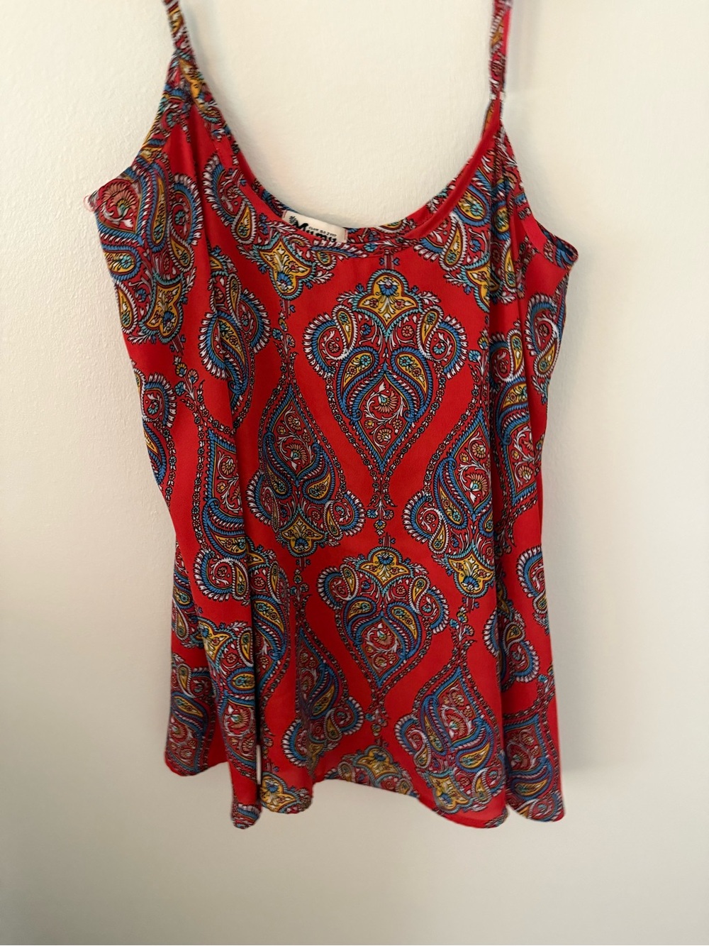 Show Me Your Mumu Lenz Tank XS Red Paisley Boho Swing Cami Top